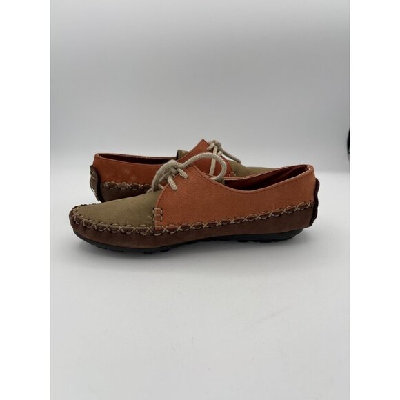Vintage Hush Puppies Womens 5M Casual Two-Tone Leather Moccasins - Picture 6 of 7